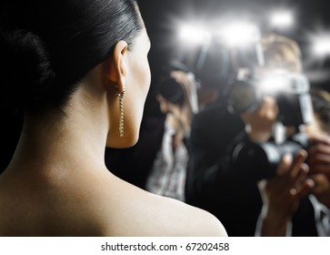 Photographers are taking a picture of a film star - Shutterstock ID 67202458