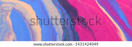 photography of abstract marbleized effect background. Blue, pink and purple creative colors. Beautiful paint. banner