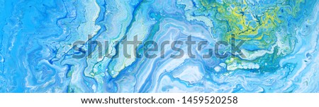 photography of abstract marbleized effect background. Blue and white creative colors. Beautiful paint. banner