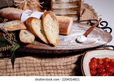 Photography Of Bread For Breakfast. Photos For Coffee Shops, Menus And Advertising