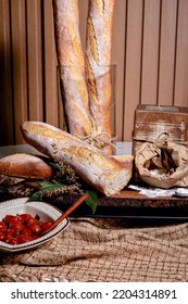 Photography Of Bread For Breakfast. Photos For Coffee Shops, Menus And Advertising