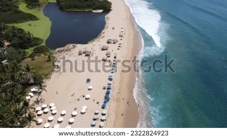 PHOTOGRAPHY WITH DRONE ON THE BEACH OF RINCON DE GUAYABITOS NAYARIT MEXICO