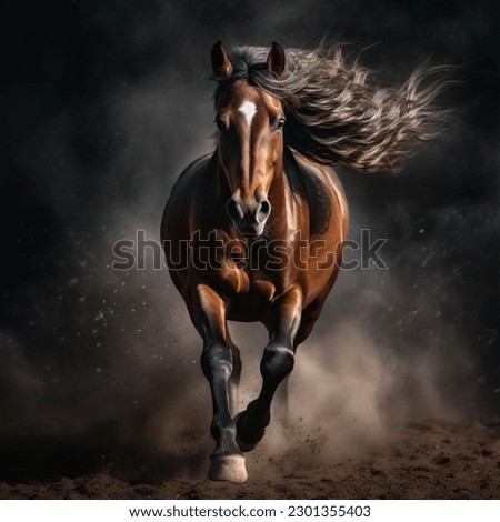 a photography of a freedom horse, epic moment