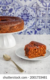 Photography Of A Honey Cake Called Leicaj, Jewish And Vegetarian Food