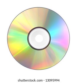 A Photography Of A Isolated Cd Rom