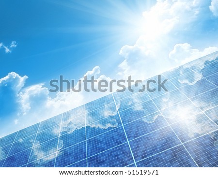 A photography of a solar panel background