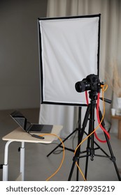 photography studio concept. Modern photo studio with professional equipment. Concept of product photography. - Shutterstock ID 2278935219