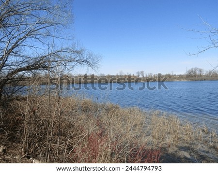 Similar – Image, Stock Photo blue lime lake in a former limestone quarry