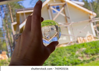 Photography View Camera Photographer Lens Lense Through Video Photo Digital Glass Hand Blurred Focus People Concept - Stock Image Home Construction
