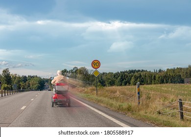 (Photomanipulation)
Speeding electric wheelchair on the highway. i feel the need the need for speed. fast vehicle on highway.
