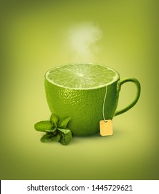 
Photomontage Of Advertising Fruit Cup