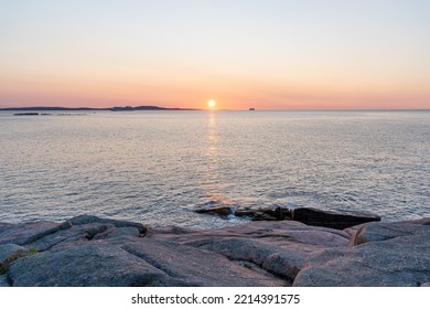 Photos Of Bar Harbor, ME During Sunrise. 