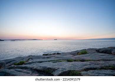 Photos Of Bar Harbor, ME During Sunrise. 