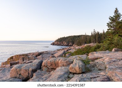 Photos Of Bar Harbor, ME During Sunrise. 