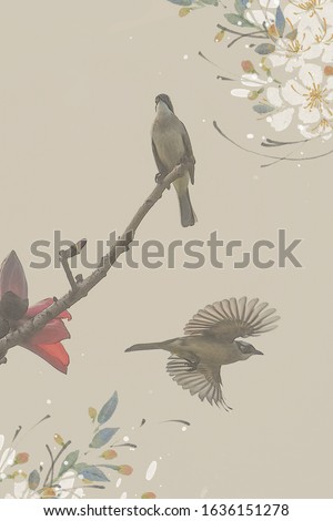Photos of birds, like Chinese paintings