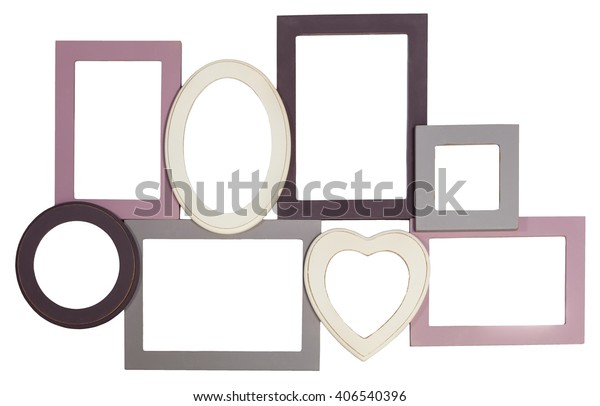 Photos Decorative Wooden Photo Frames Isolated Stock Photo Edit