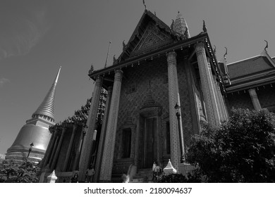   Photos Of The Grand Palace, Bangkok Thailand   , Black And White 