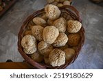 "Photos from a local sponge warehouse in Kalymnos, featuring sponges with detailed textures and natural colors.