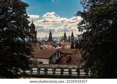 Photos of Santiago de Compostela. Santiago de Compostela city and municipality of Spain, province of La Coruna. It is the capital of the autonomous community of Galicia. xacobeo year. 