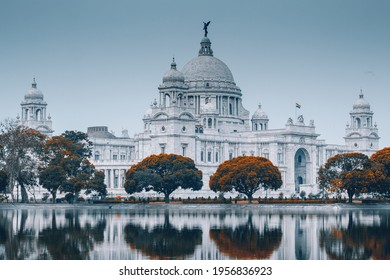 Photos of Victoria Memorial at The maidans of Kolkata  - Shutterstock ID 1956836923