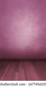 Photoshoot Background. Pink Backdrop In Portrait Mode Ideal For Children Fashion Clothes Ready For A Product Placement Or Model Photoshoot