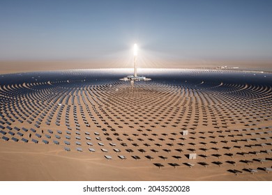 Photovoltaic power generation, solar Thermal Power Station. Shot in Dunhuang, China. - Shutterstock ID 2043520028
