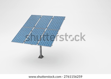 Photovoltaic solar panel array isolated on white clean energy and sustainability concep
