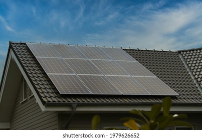 A Photovoltaic System On The Roof Of A House