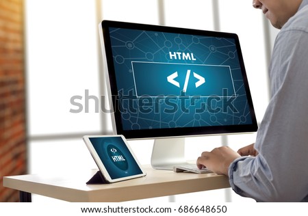 PHP HTML DEVELOPER Web Code design  Programmer working in a software in Development Programming Coding Cyberspace