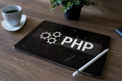 PHP Programming Language. Web And Application Development Concept.