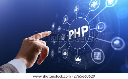 PHP programming language for web development server side scripting and dynamic website creation.