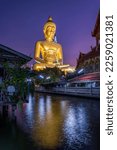 The Phra Buddha Dhammakāya Thepmongkhon at Wat Paknam Bhasicharoen, Phasi Charoen district, Bangkok, Thailand.