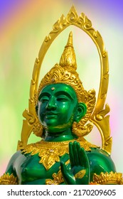 Phra Indra, the green god of the sacred with a lot of respect