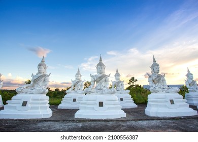 Phra Maha Chakkraphat In The Attitude Of Subduing Mara At Wat Phra Phutthabat Nam Thip, Sakon Nakhon, Thailand
