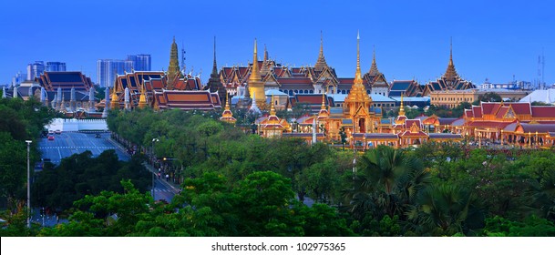 Phra Meru, Thai Royal Crematorium, Bangkok, Thailand, panorama