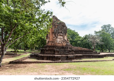 Phra Prang in Si Thep historical park It is an architecture in the Dvaravati period in Phetchabun Province, Thailand. - Shutterstock ID 2354772927