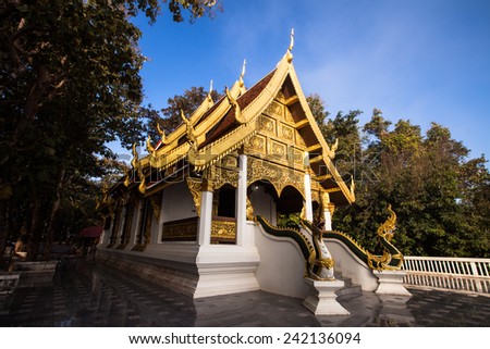 Phra Tha Jom Kitti temple in the western part of the old city center of Chiang Sean ,Chiang Rai.