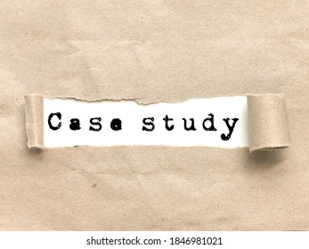 Phrase CASE STUDY appearing behind torn brown paper.For background purpose. - Shutterstock ID 1846981021