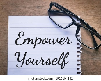 Phrase Empower Yourself Written On Piece Stock Photo 1920104132 ...