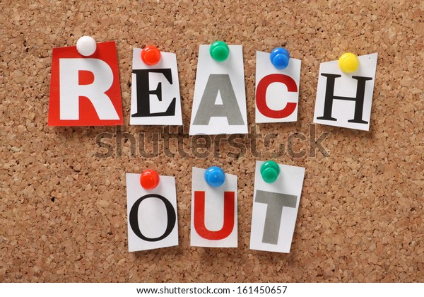 Phrase Reach Out Cut Out Magazine Stock Photo Edit Now