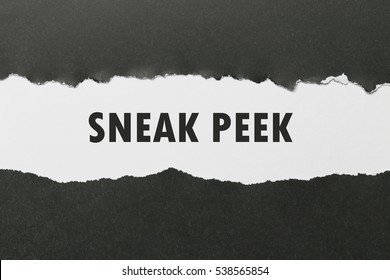 The phrase Sneak Peek appearing behind torn paper. - Shutterstock ID 538565854