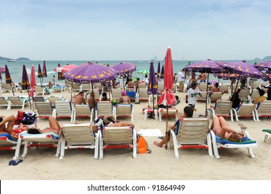 PHUKET - DECEMBER 25: crowds of tourists spend their Christmas holiday on December 25, 2011 in Phuket, Thailand. Phuket is a popular destination famous for it's beaches