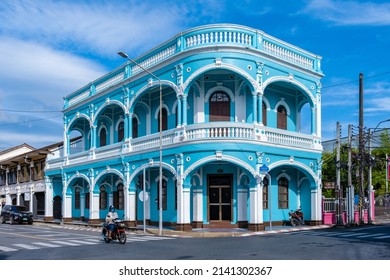 Phuket old town on a sunny morning with colorful buildings Street in the Portugese style Romani in Phuket Town. Also called Chinatown or the old town - Shutterstock ID 2141302367