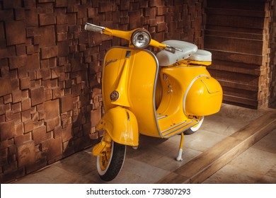 yellow vespa