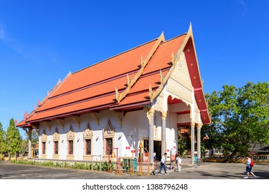 Phuket, Thailand - February 22, 2019: Wat Phra Thong, on of the famous buddhist temple and Buddha statue in province.