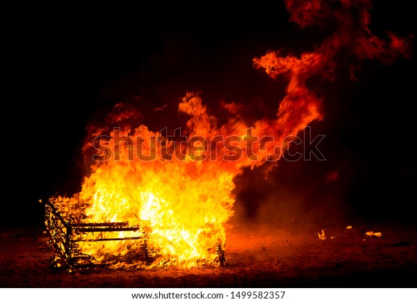 Phuket Thailand October 2017 Ritual Bonfire Stock Photo Edit