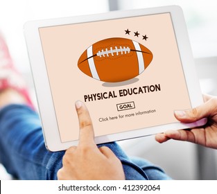 Physical Education Sport Rugby Ball Concept