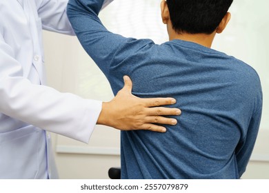 Physical therapy, Asian therapist doctor treat perform pain therapy in hospital. - Powered by Shutterstock