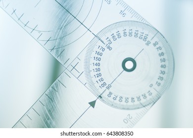 Physical therapy mecical clinic physiotherapy goniometer to measure range of movement in patient in rehabilitation. - Powered by Shutterstock