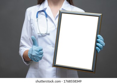 Physician Medical Worker Award Diploma Certificate Stock Photo ...